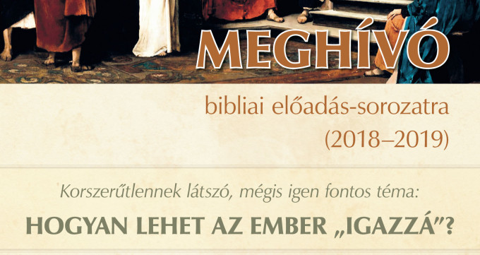 Bibliai előadás-sorozat Budaörsön
