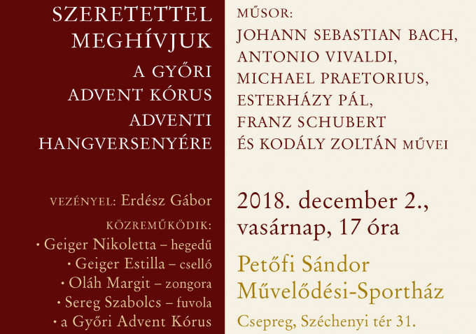 Adventi hangverseny Csepregen