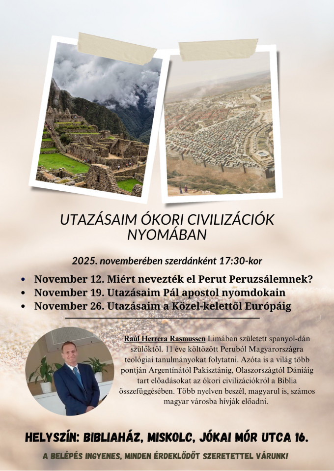 Előadás-sorozat ókori civilizációkról - Miskolcon