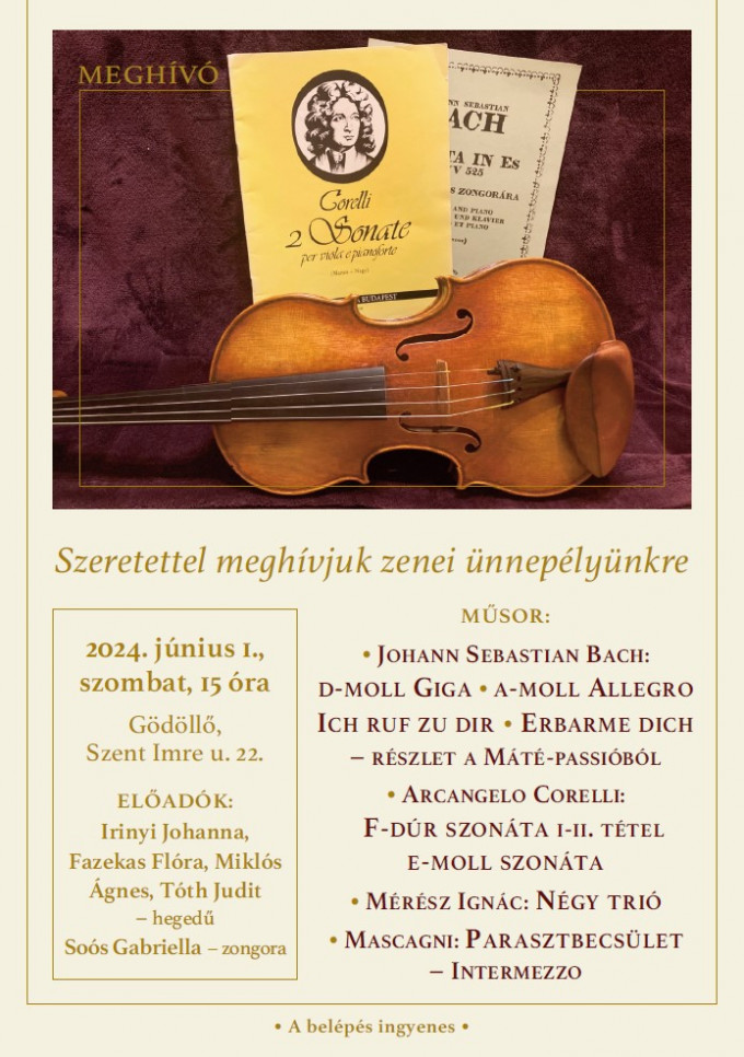 Zenei ünnepély Gödöllőn – 2024. június 1. 